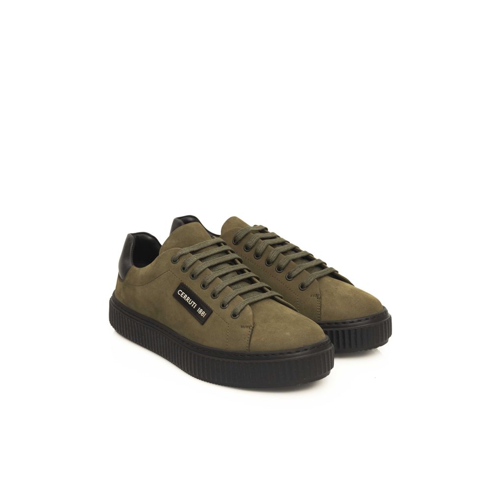 Green Leather Men Sneaker