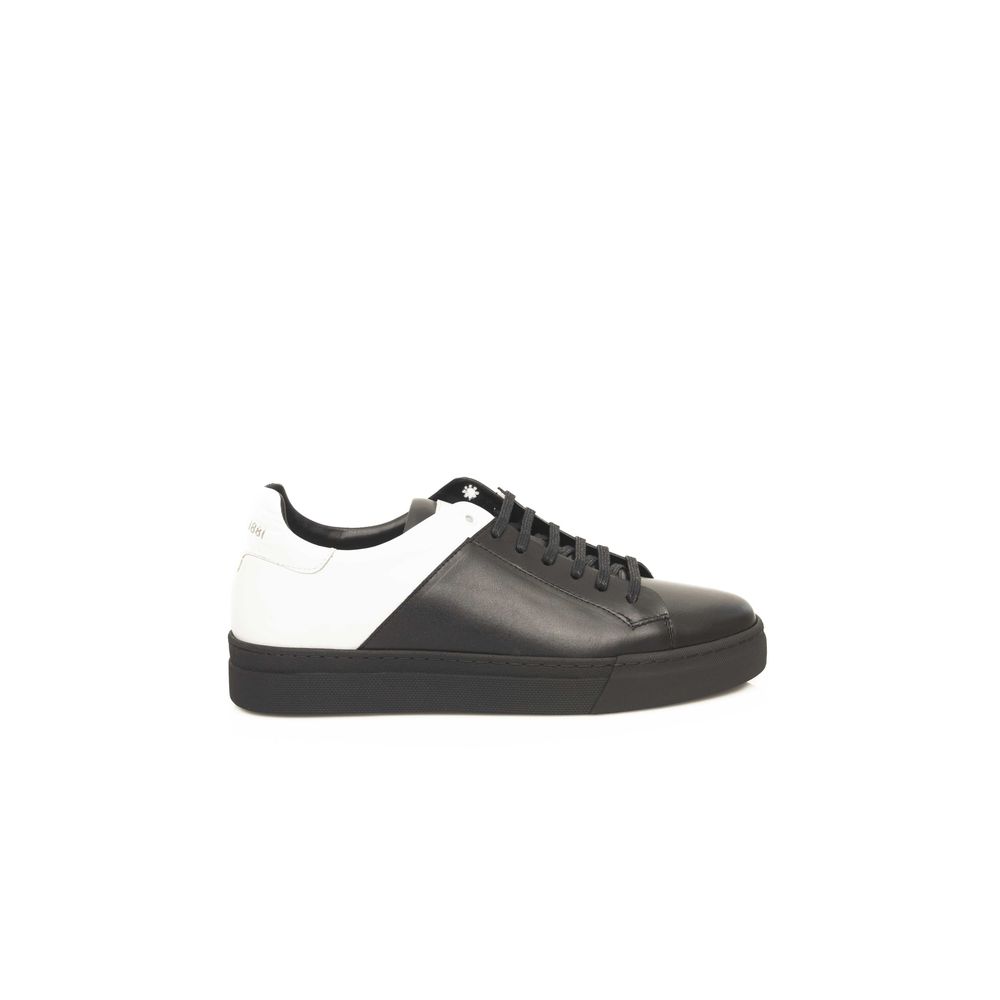 Black Leather Men Sneaker