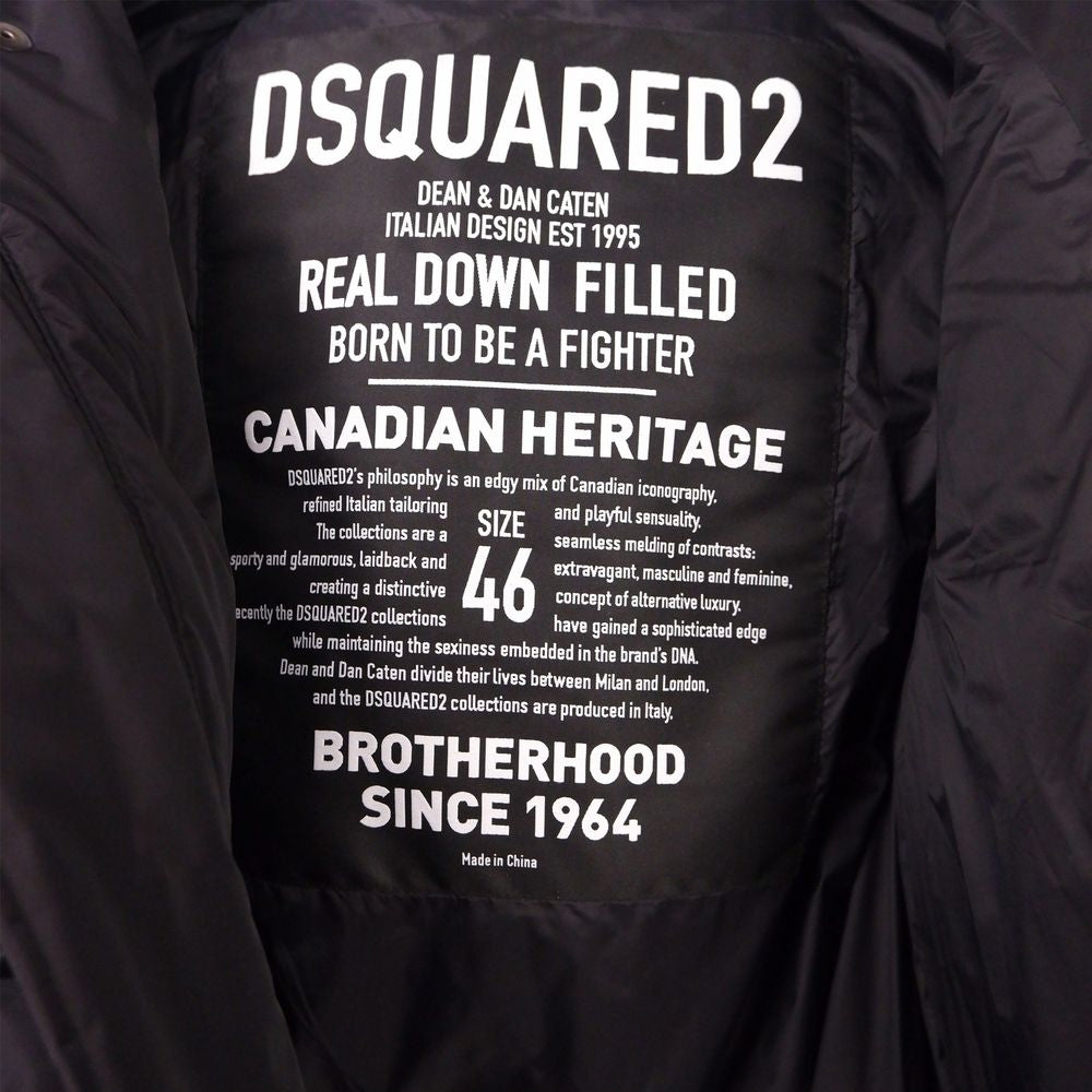 Black Nylon Men Down Jacket