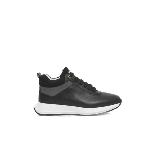 Zapatillas de piel negras para mujer