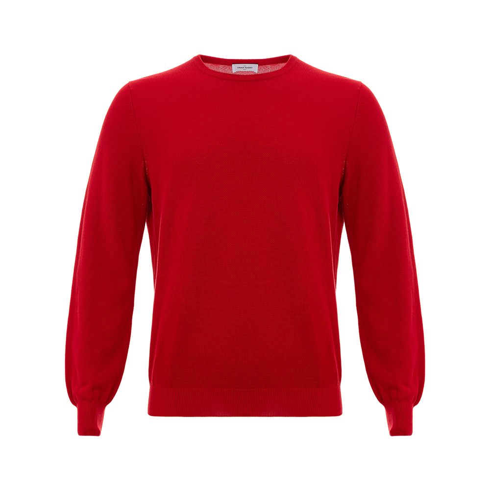 Gran Sasso Red Cotton Sweater