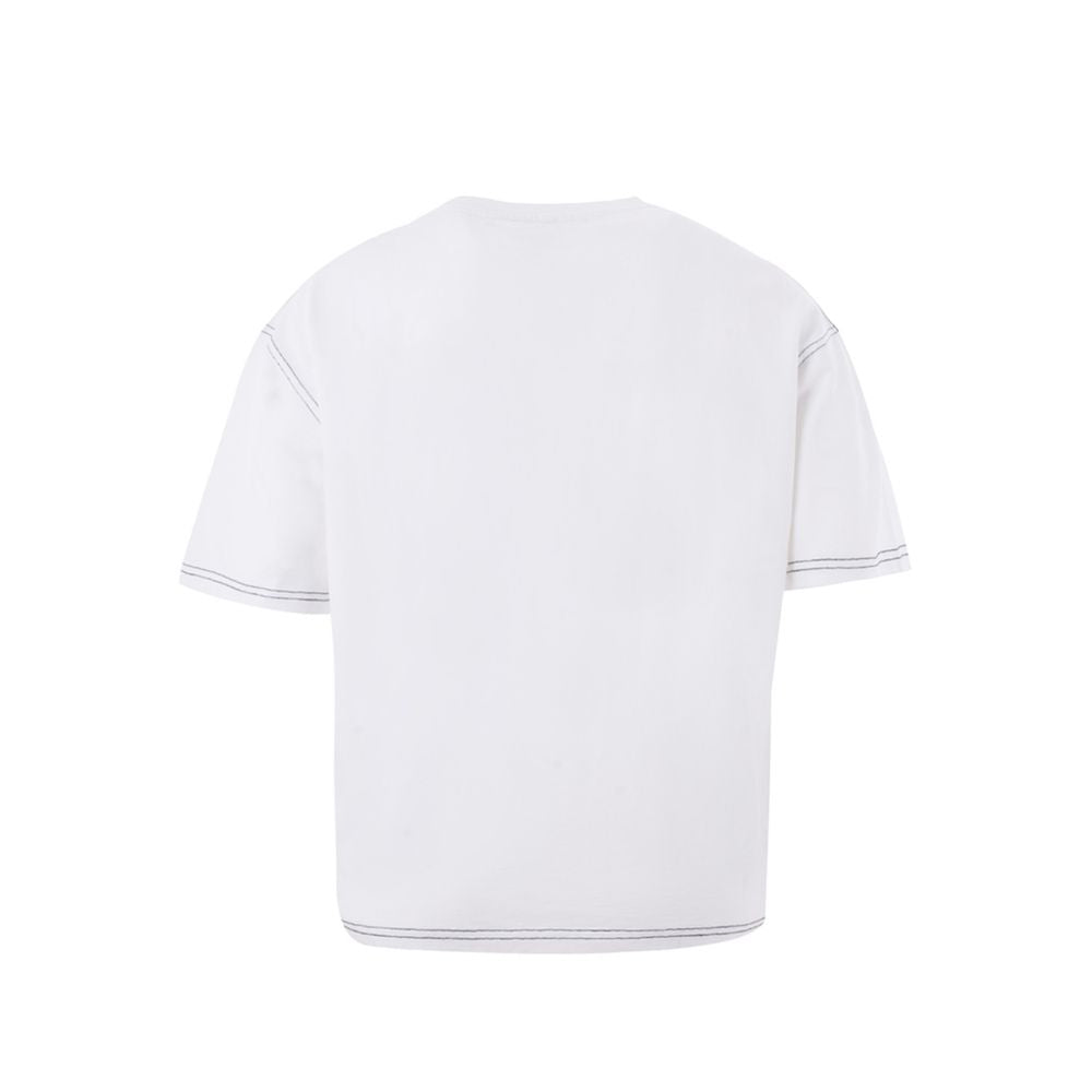 Elegante blusa de algodón blanca para mujer