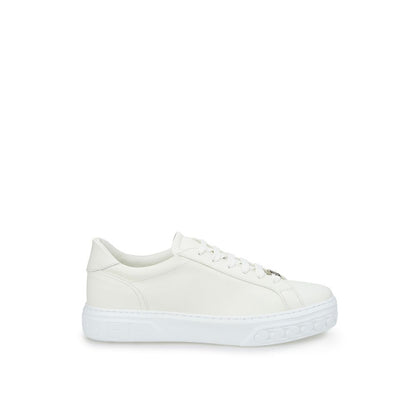 Sleek White Leather Sneakers