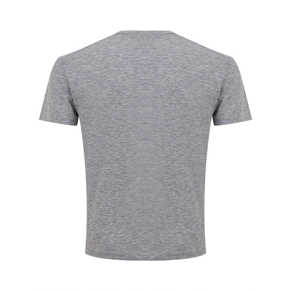 Camiseta elegante de algodón gris para hombres con estilo