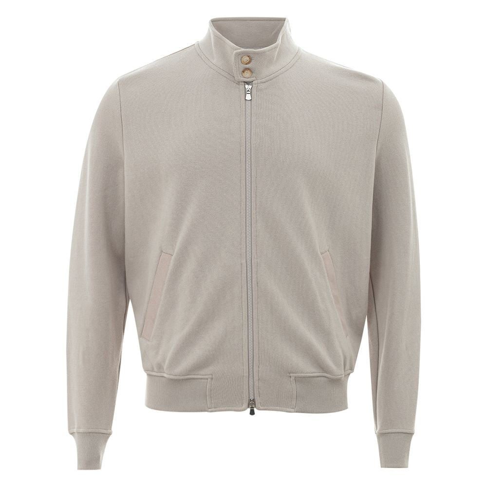 Cárdigan de algodón beige para hombre