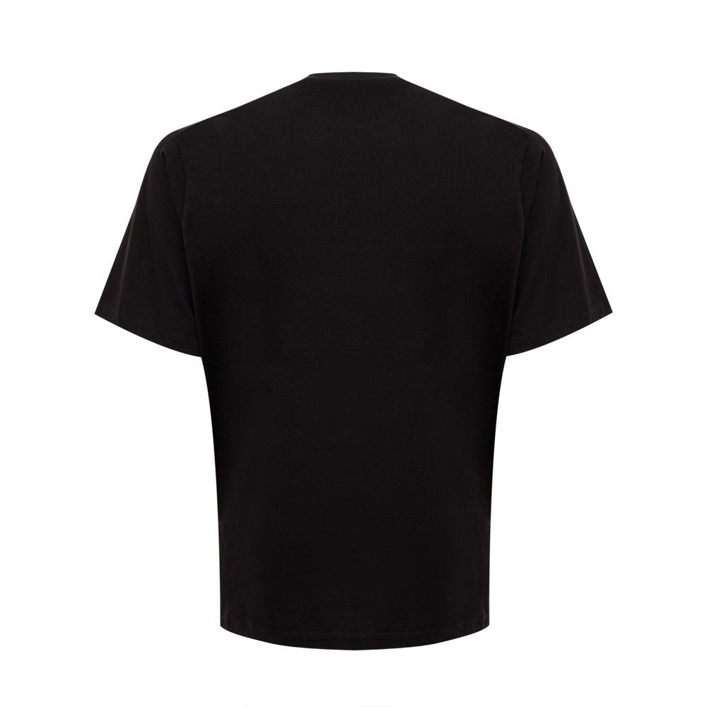 Camiseta elegante de algodón negra para hombre