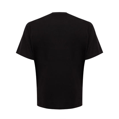 Camiseta elegante de algodón negra para hombre