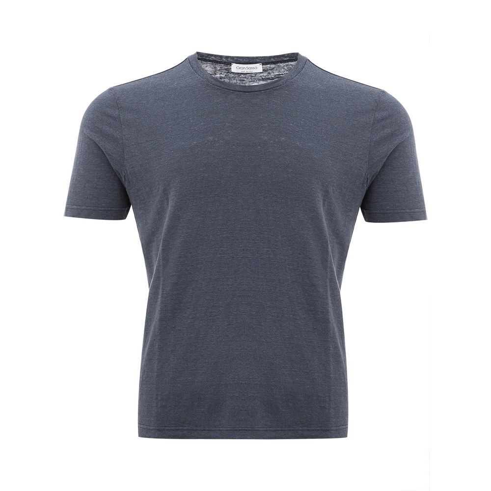 Camiseta elegante de algodón gris Gran Sasso