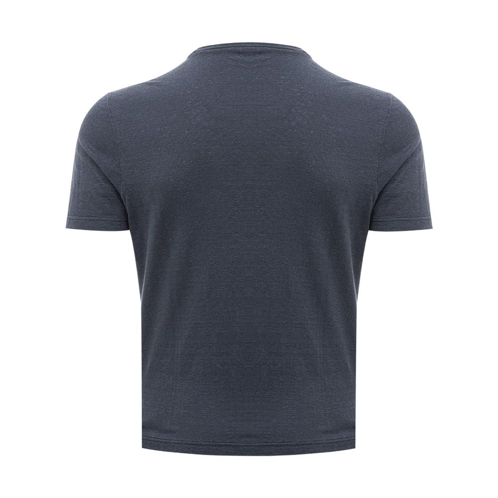 Camiseta elegante de algodón gris Gran Sasso