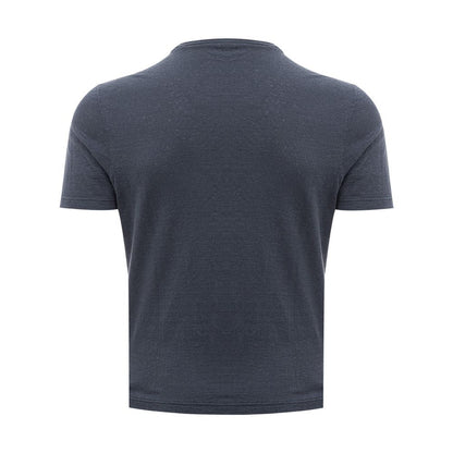 Camiseta elegante de algodón gris Gran Sasso