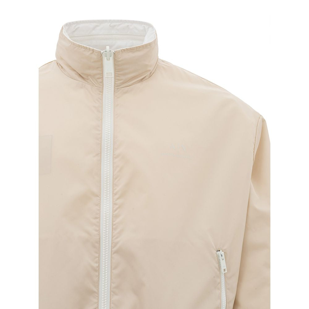 Beige Polyamide Jacket for the Modern Man