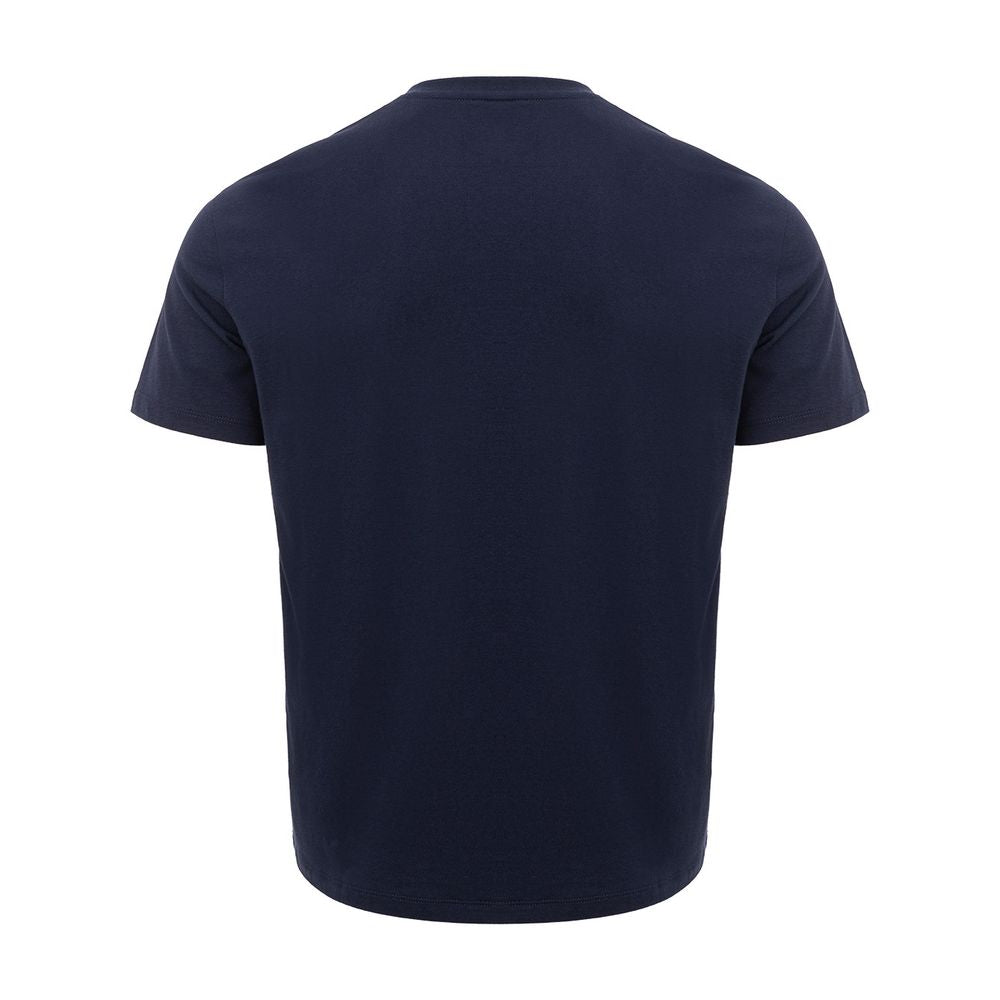 Camiseta elegante de algodón azul para hombre