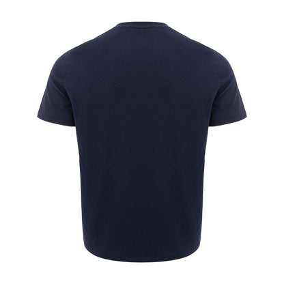 Camiseta elegante de algodón azul para hombre