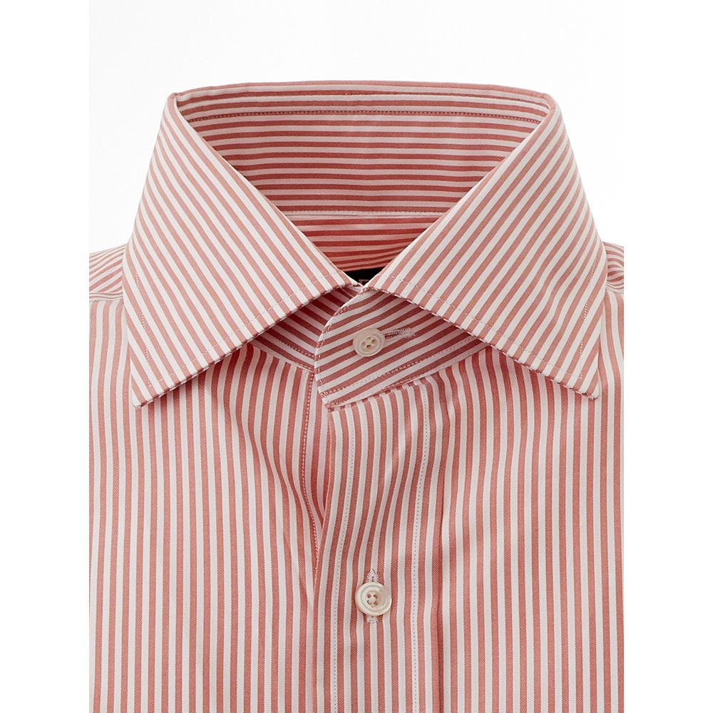 Elegant Pink Cotton Shirt for Men