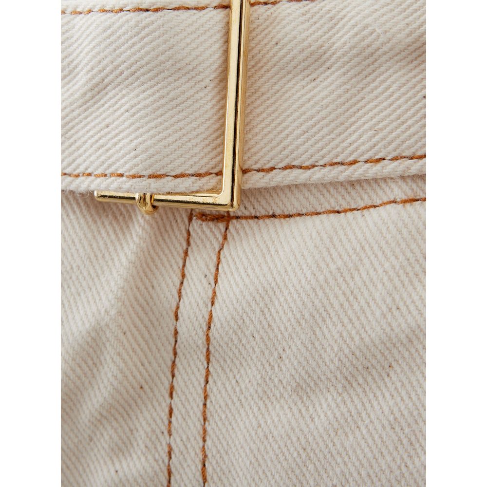 Pantalón chic de algodón beige