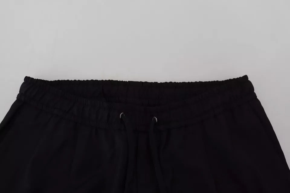 Pantalones de lana para correr de color negro