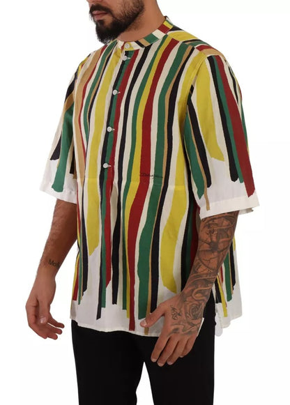 Multicolor Striped Linen Cotton Shirt