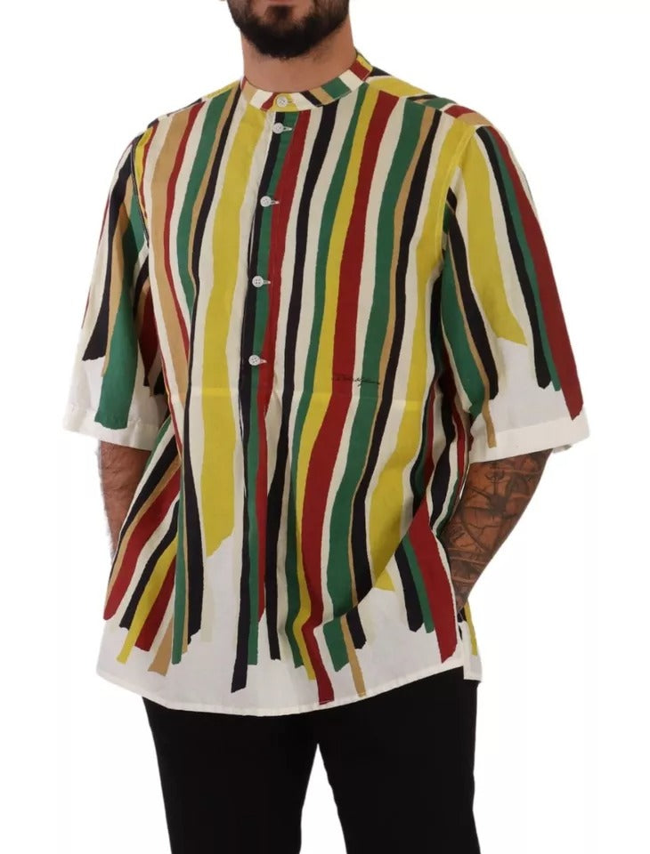 Multicolor Striped Linen Cotton Shirt