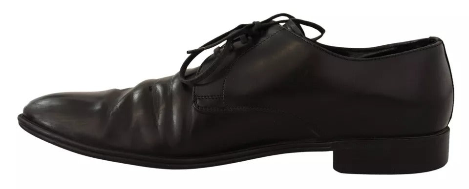 Zapatos formales Derby de cuero negro