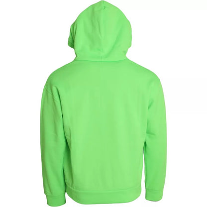 Sudadera con capucha y logotipo verde neón