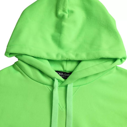 Sudadera con capucha y logotipo verde neón