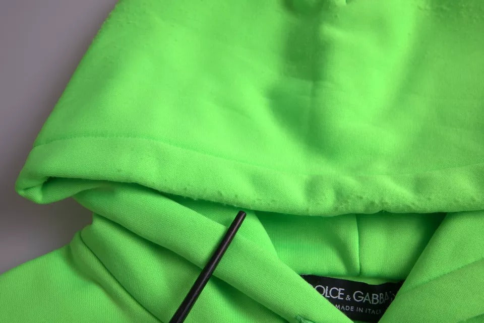 Sudadera con capucha y logotipo verde neón