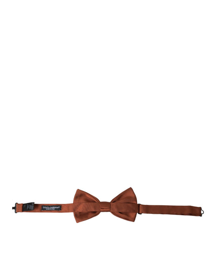 Brown Silk Adjustable Neck Men Bow Tie