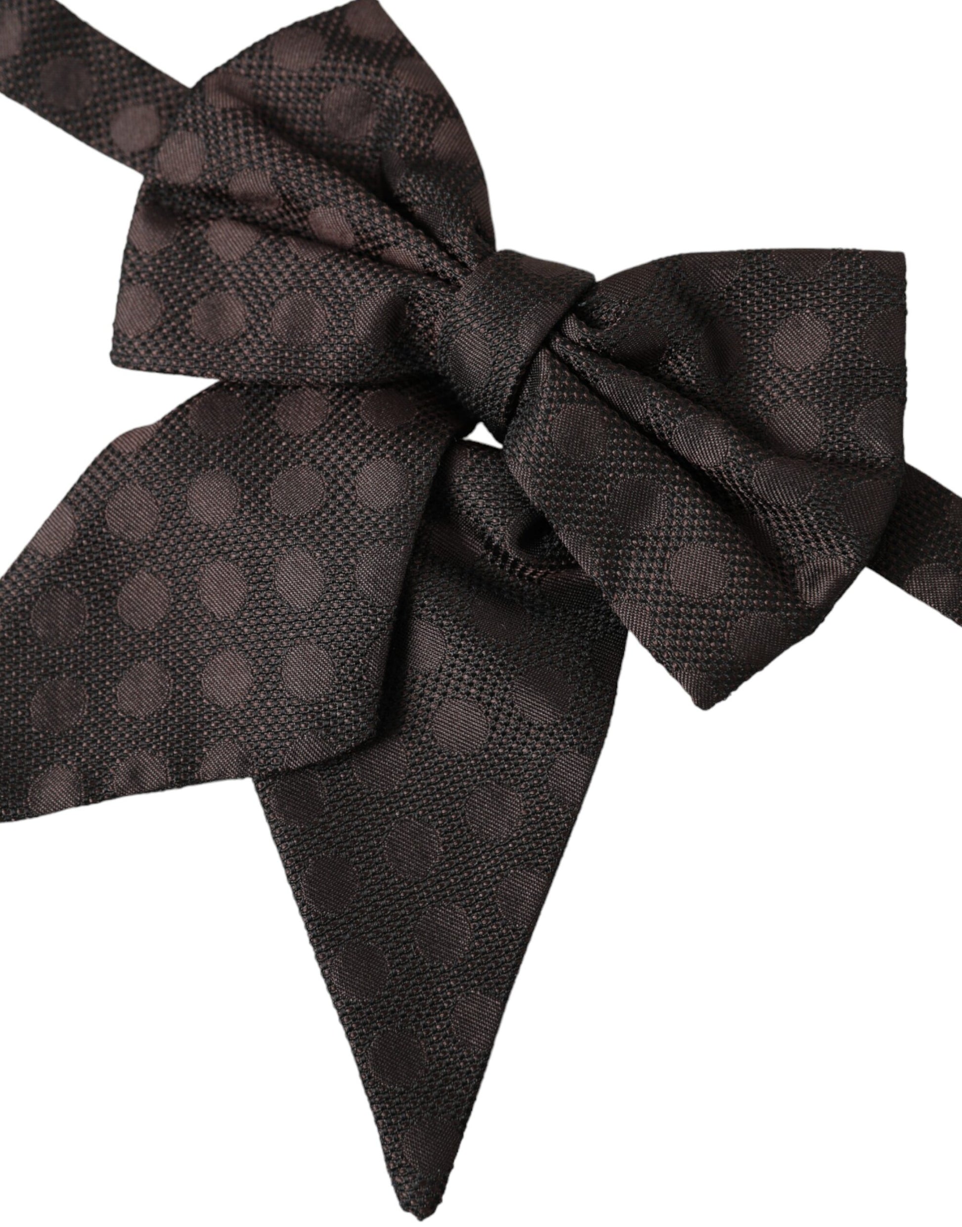 Brown Ribbon Silk Adjustable Neck Men Bow Tie