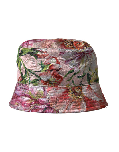 Sombrero de pescador con estampado floral multicolor de jacquard para hombre