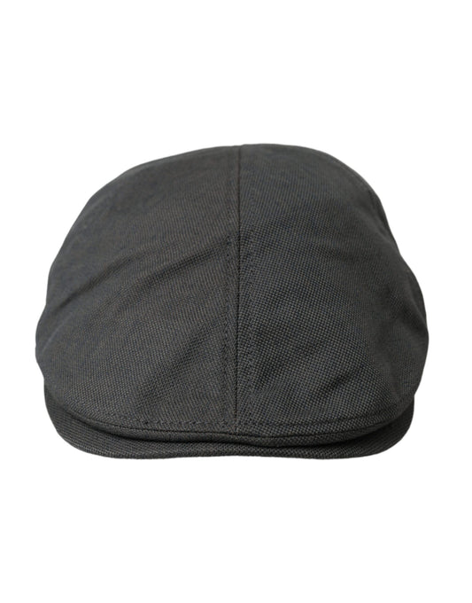 Gorro Newsboy de tela de nailon gris oscuro para hombre