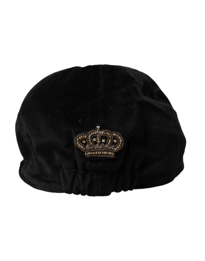 Gorra de vendedor de periódicos de algodón Black Crown para hombre