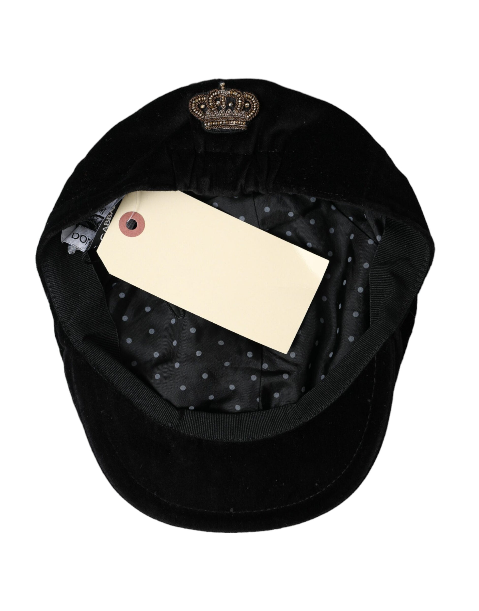 Gorra de vendedor de periódicos de algodón Black Crown para hombre