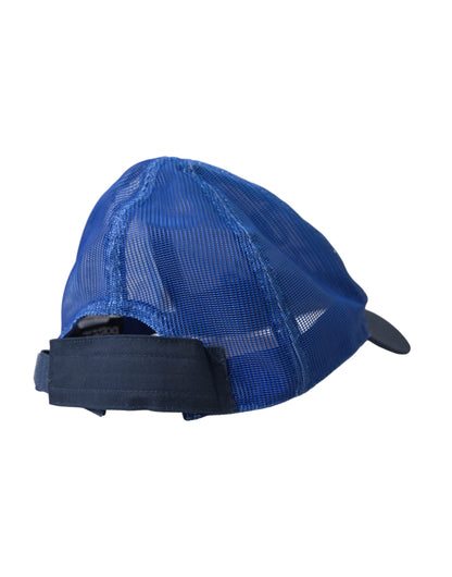 Azul Blanco Negro Italia Mesh Baseball Hat