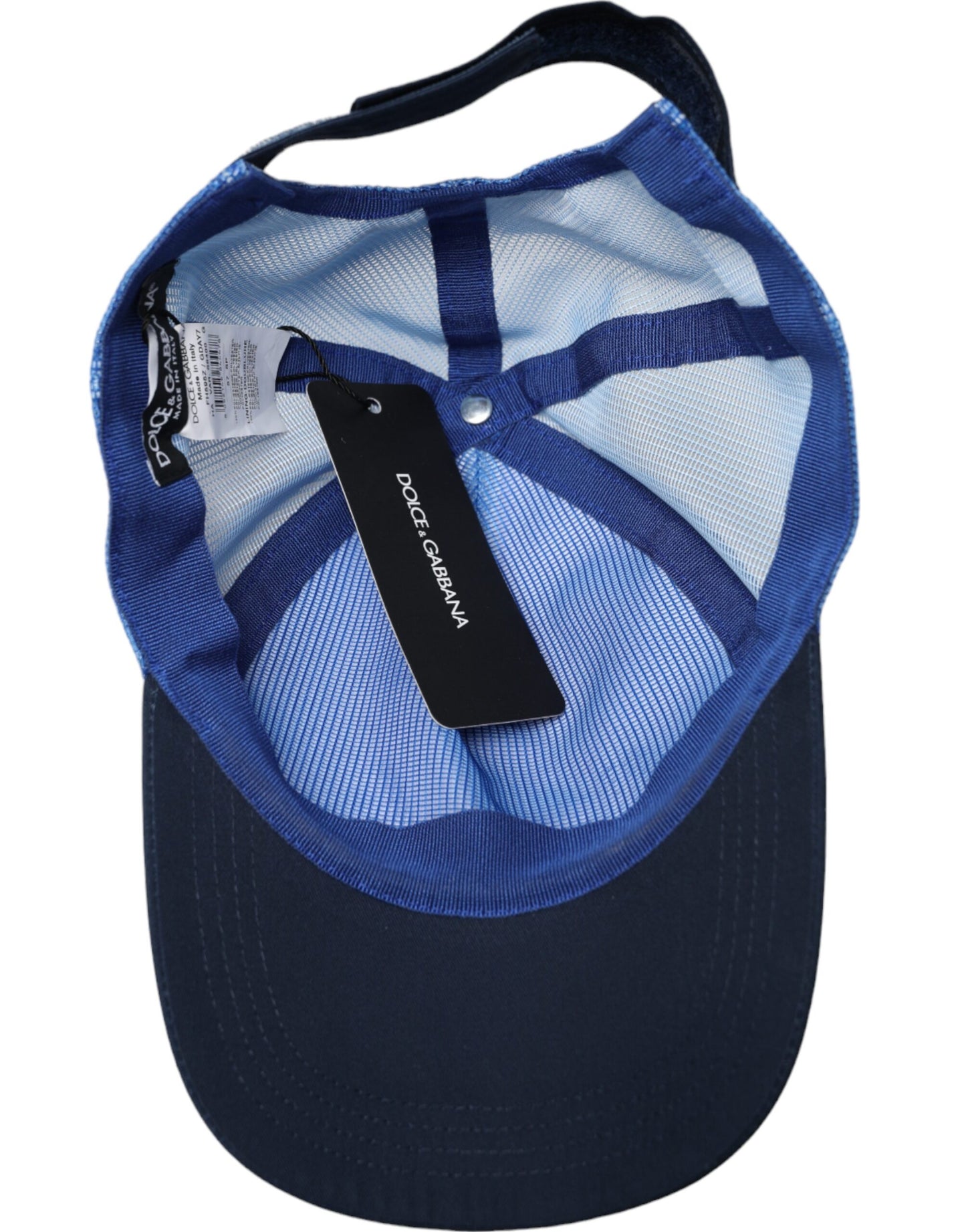 Azul Blanco Negro Italia Mesh Baseball Hat