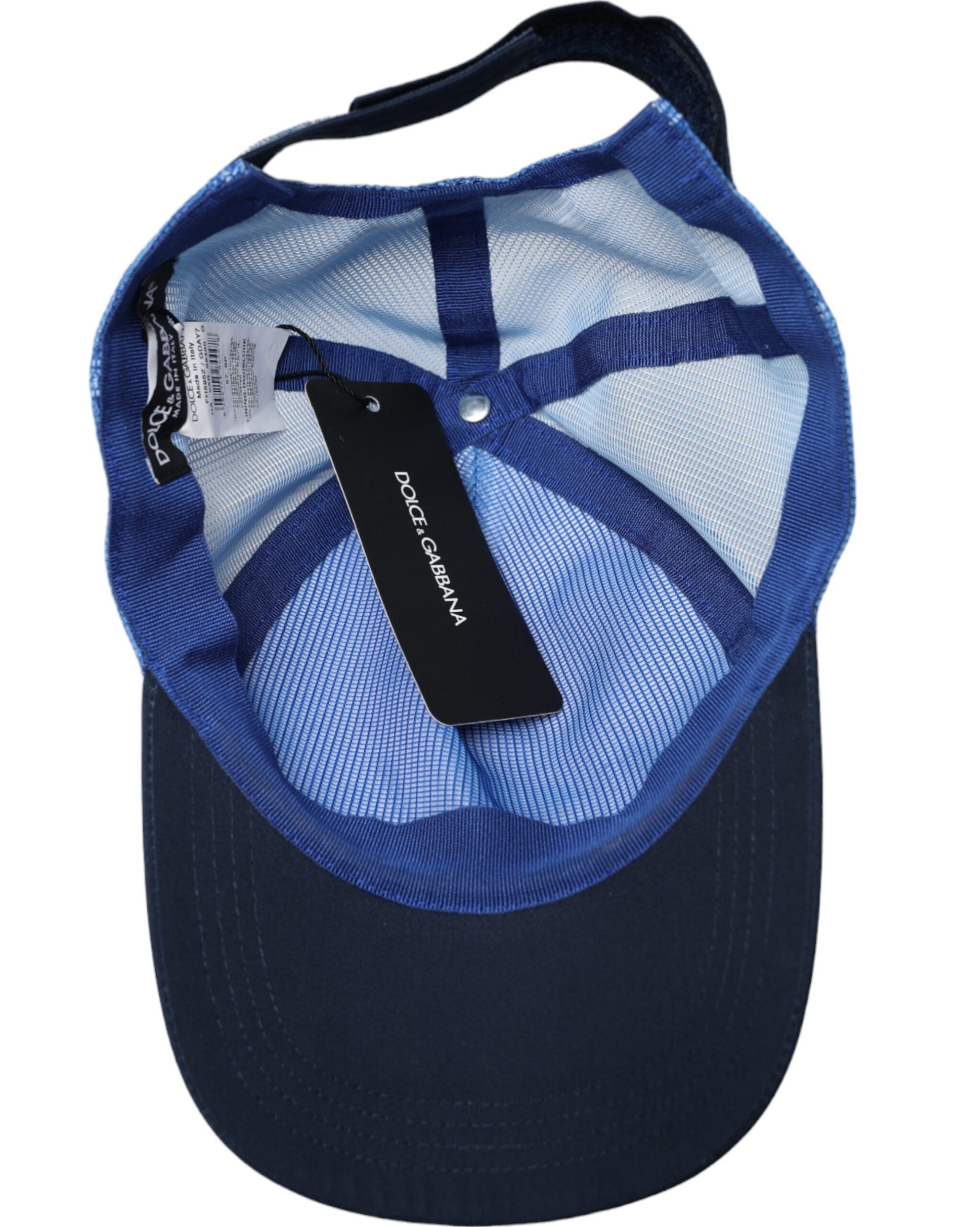 Azul Blanco Negro Italia Mesh Baseball Hat
