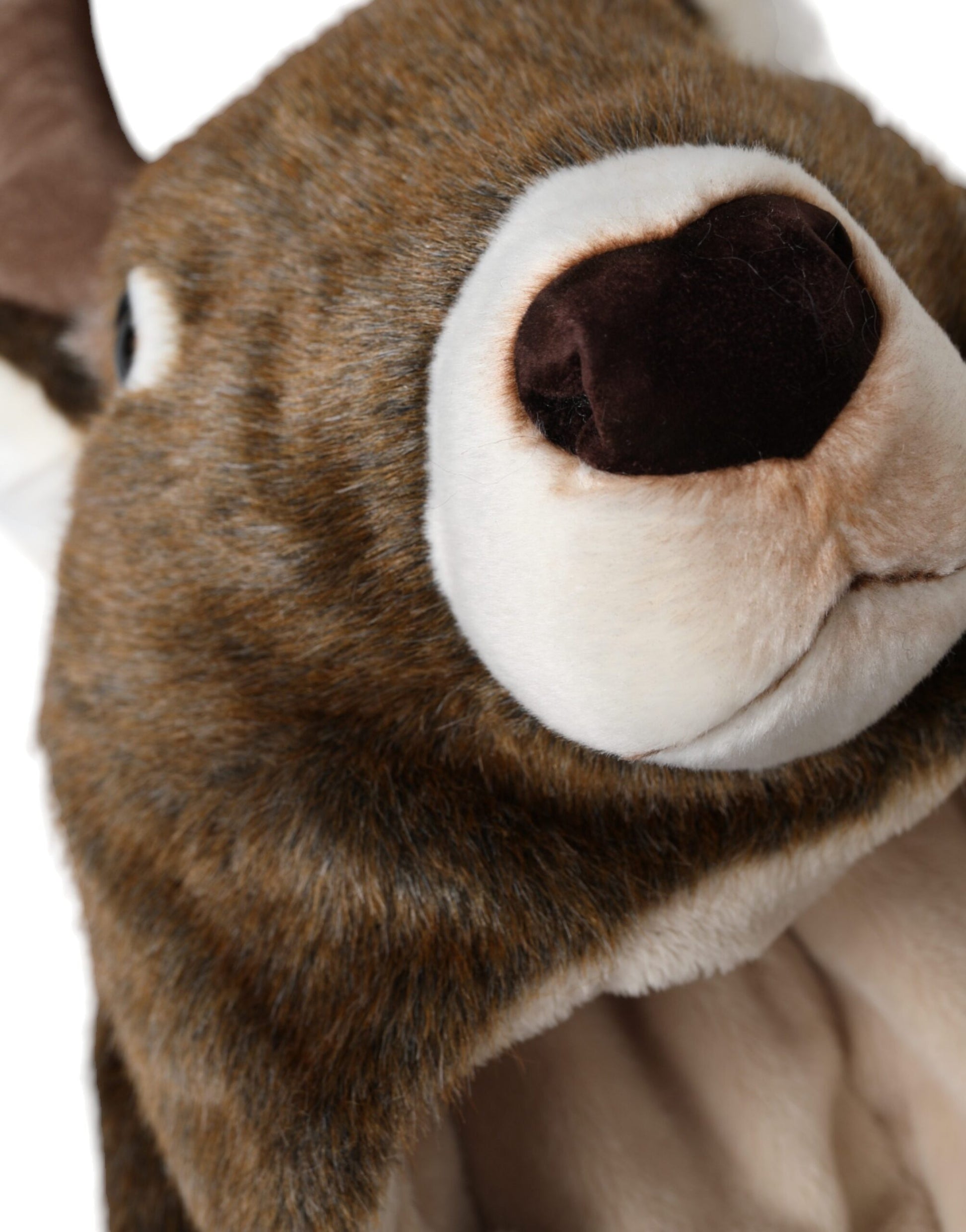 Gorro entero de piel sintética de ciervo marrón