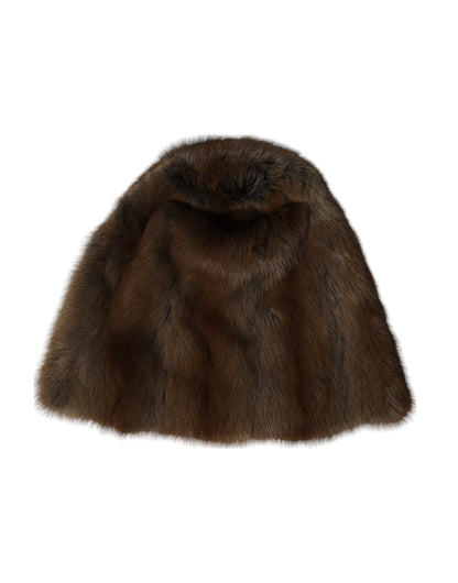 Gorro de cachemira marrón Weasel Fur Womens Beanie