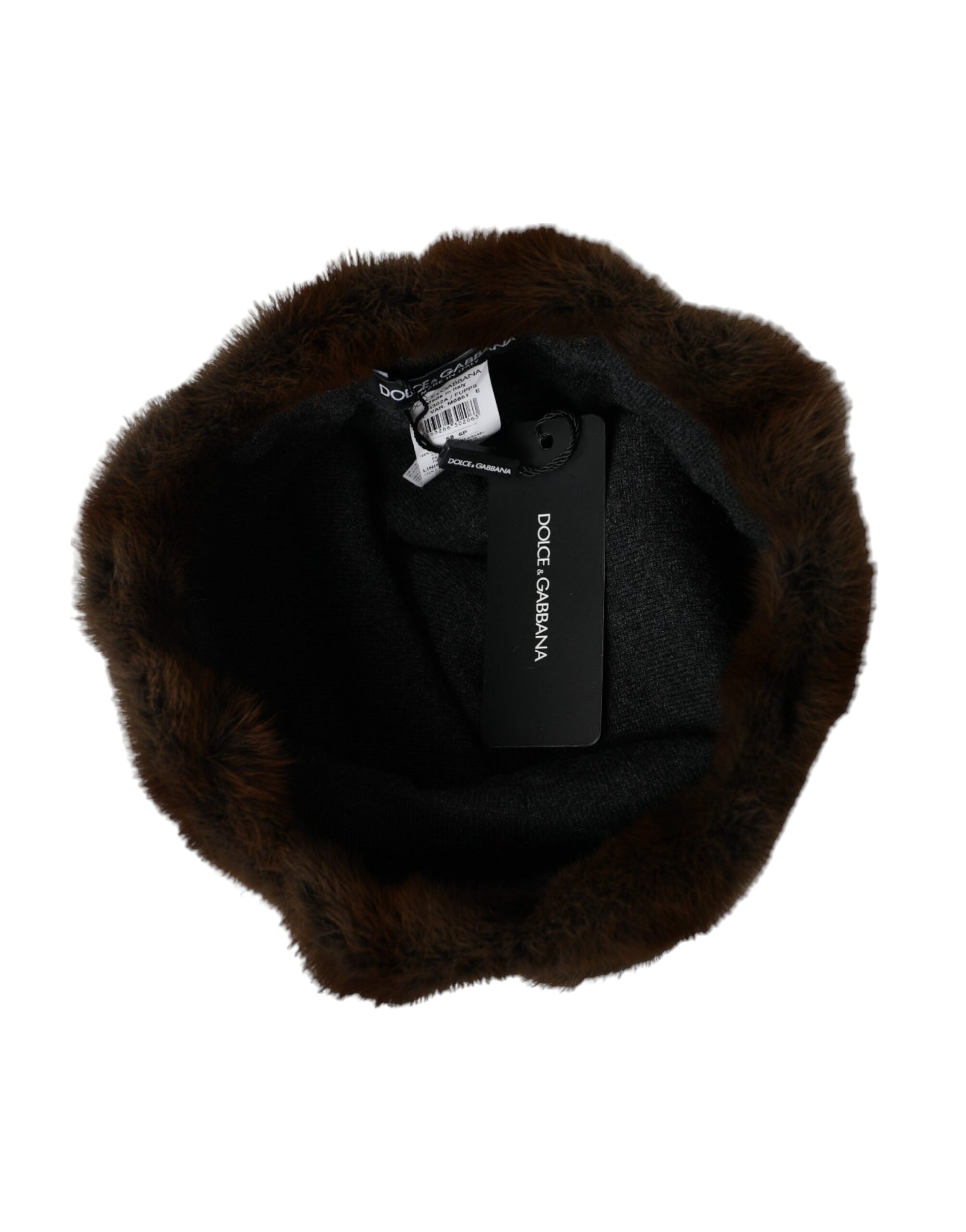 Gorro de cachemira marrón Weasel Fur Womens Beanie