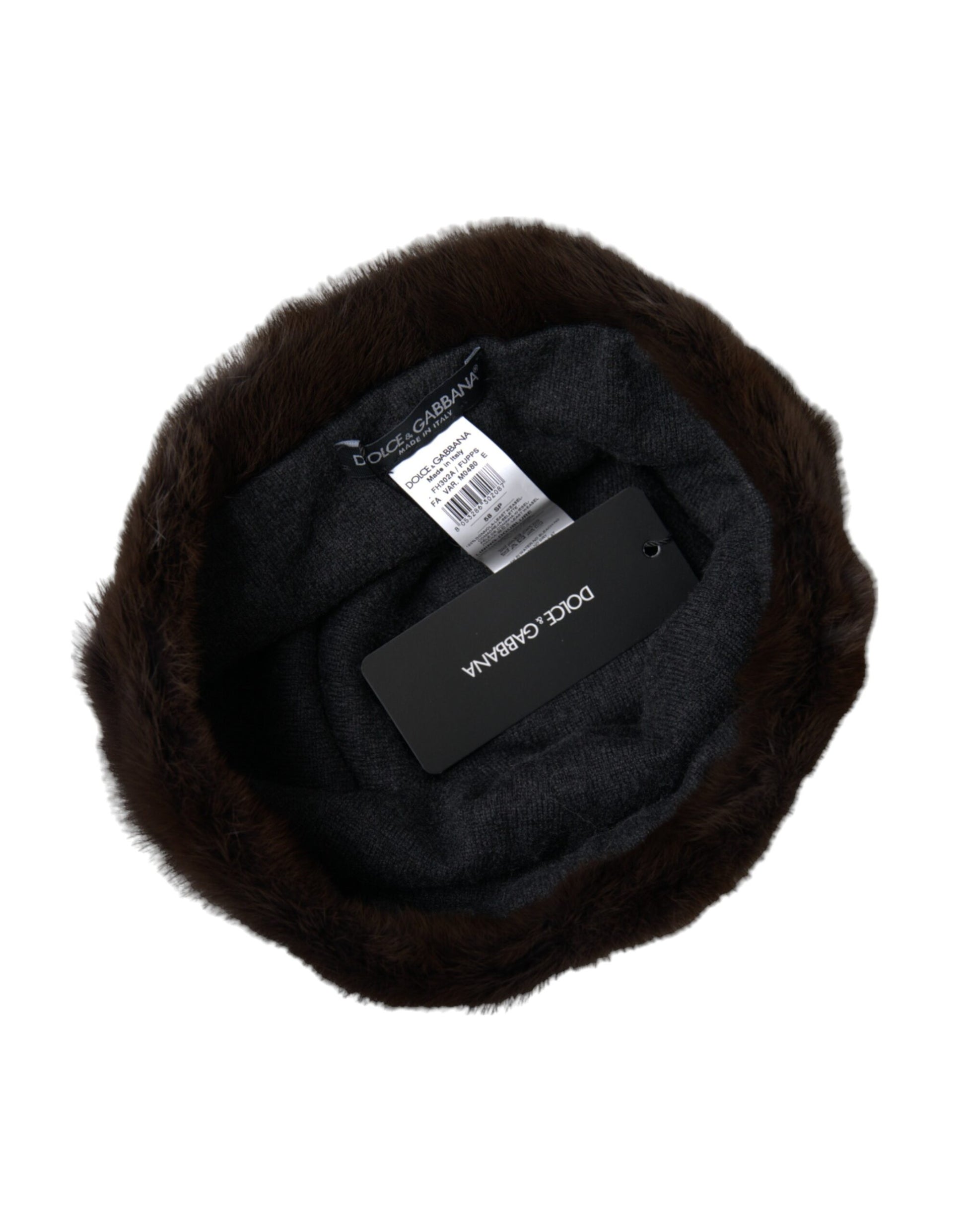 Gorro de cachemira marrón Weasel Fur Womens Beanie