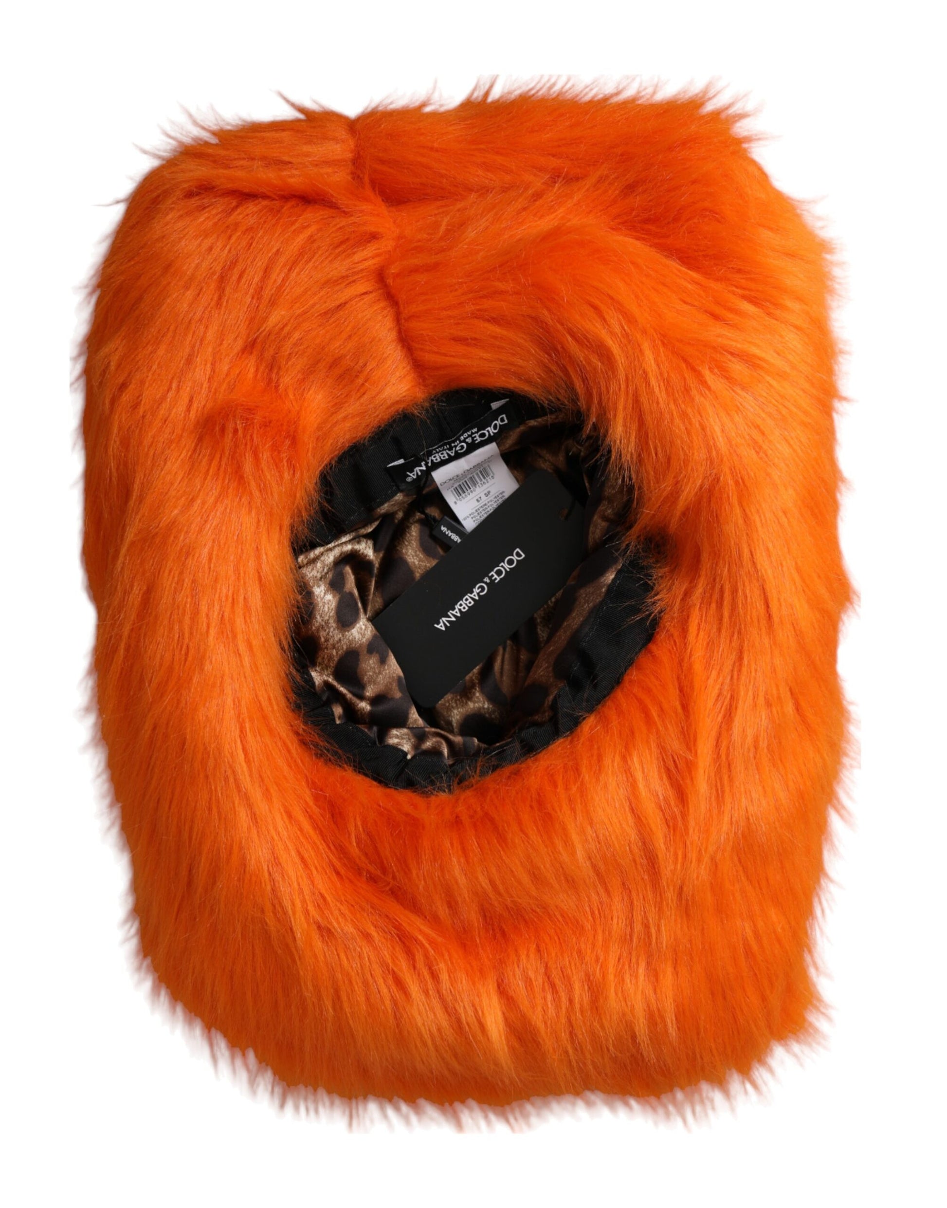 Sombrero Fedora de piel sintética de poliéster naranja