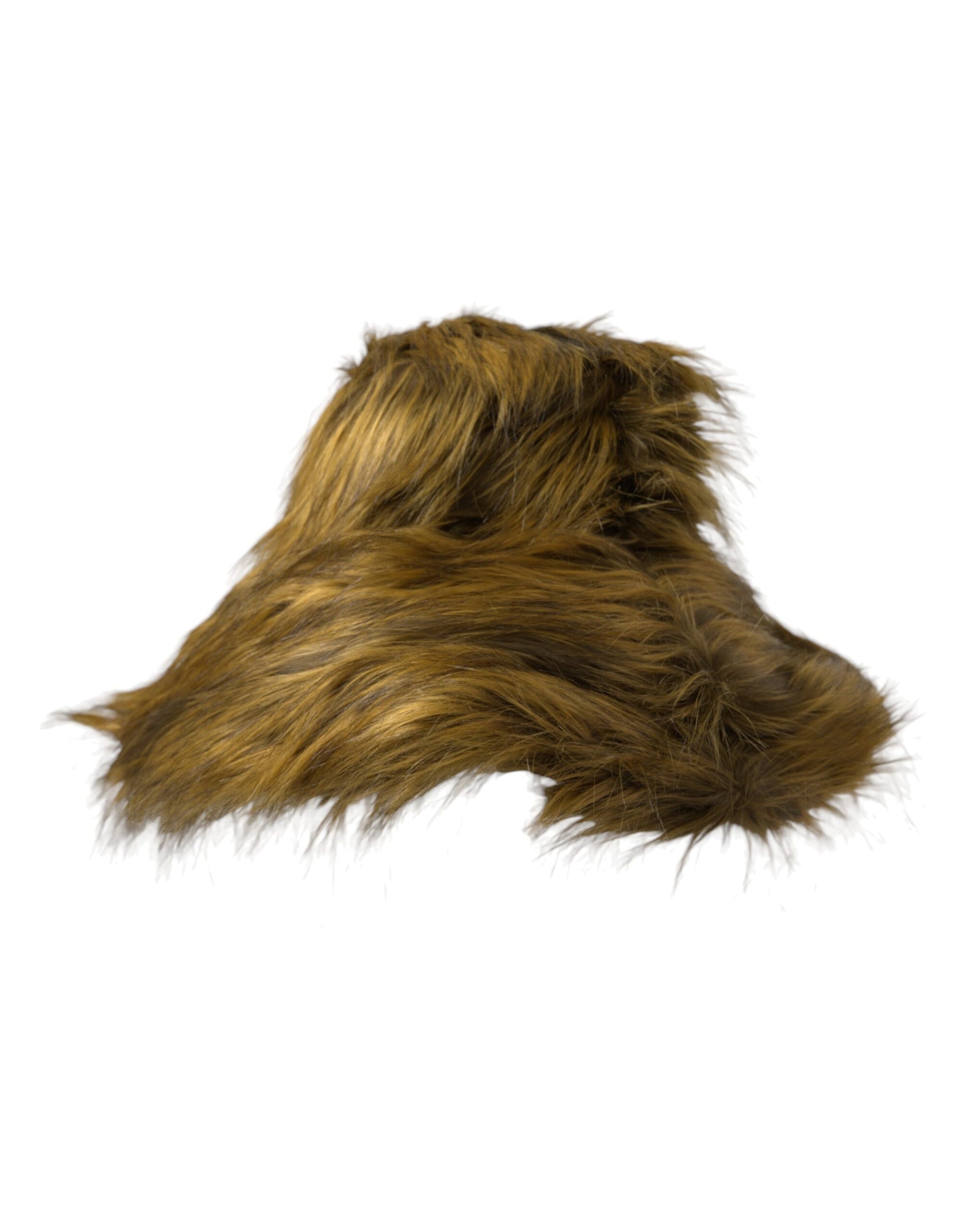 Gorro marrón de piel sintética modacrílica