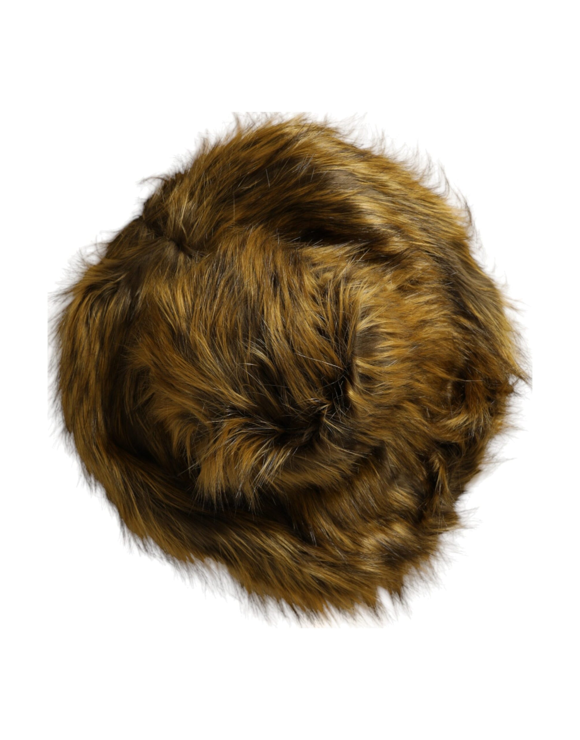 Gorro marrón de piel sintética modacrílica
