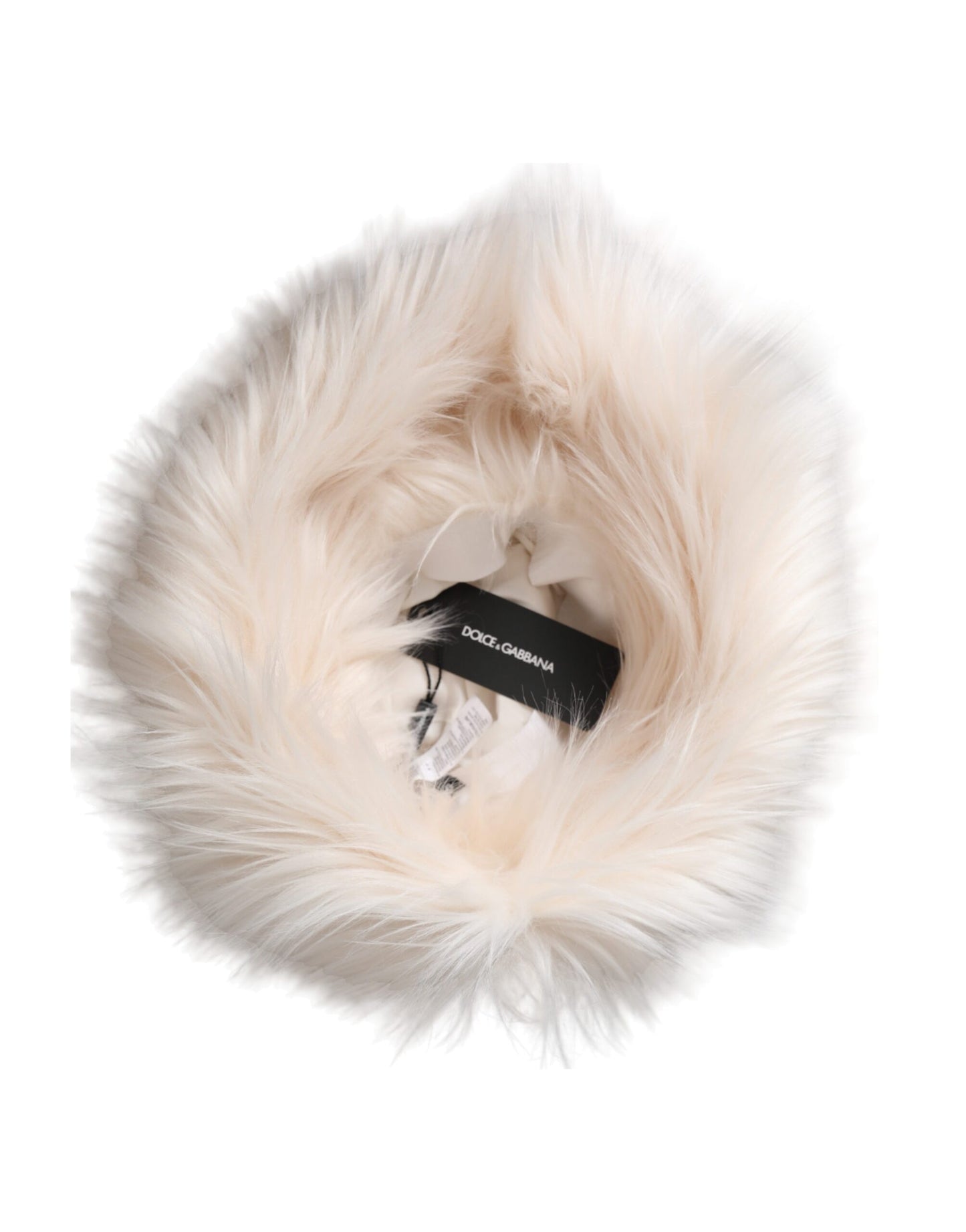 White Acrylic Fur Womens Bucket Hat