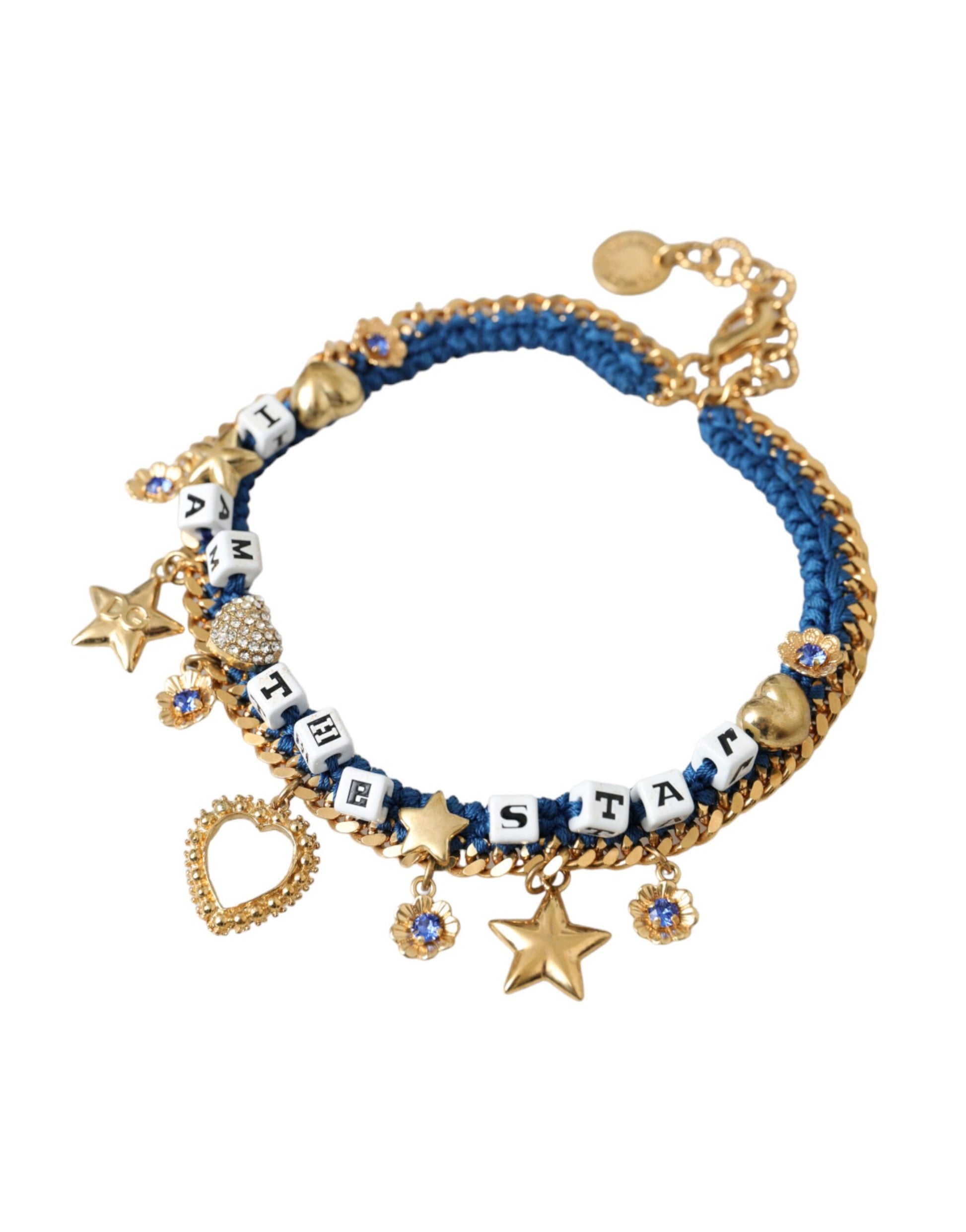 Pulsera Iam The Star con cadena de latón en tono dorado