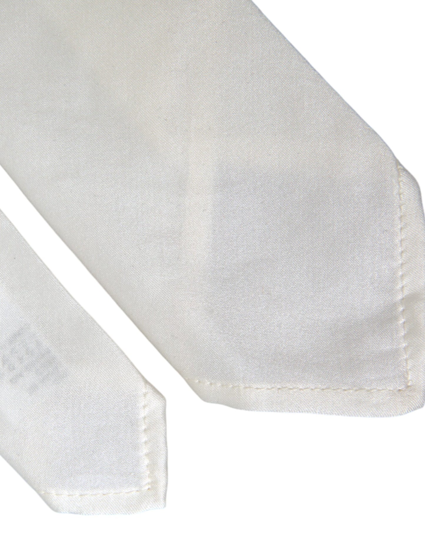 Corbata ajustable de mezcla de seda blanca para hombre