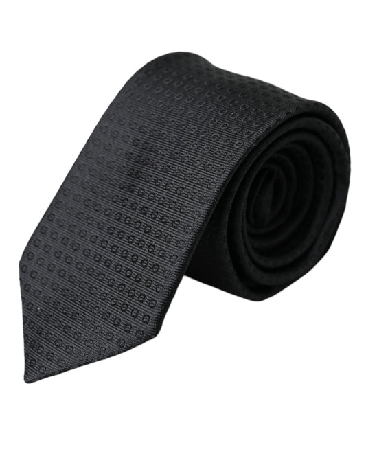 Corbata ajustable de algodón con estampado STAFF para hombre, color negro