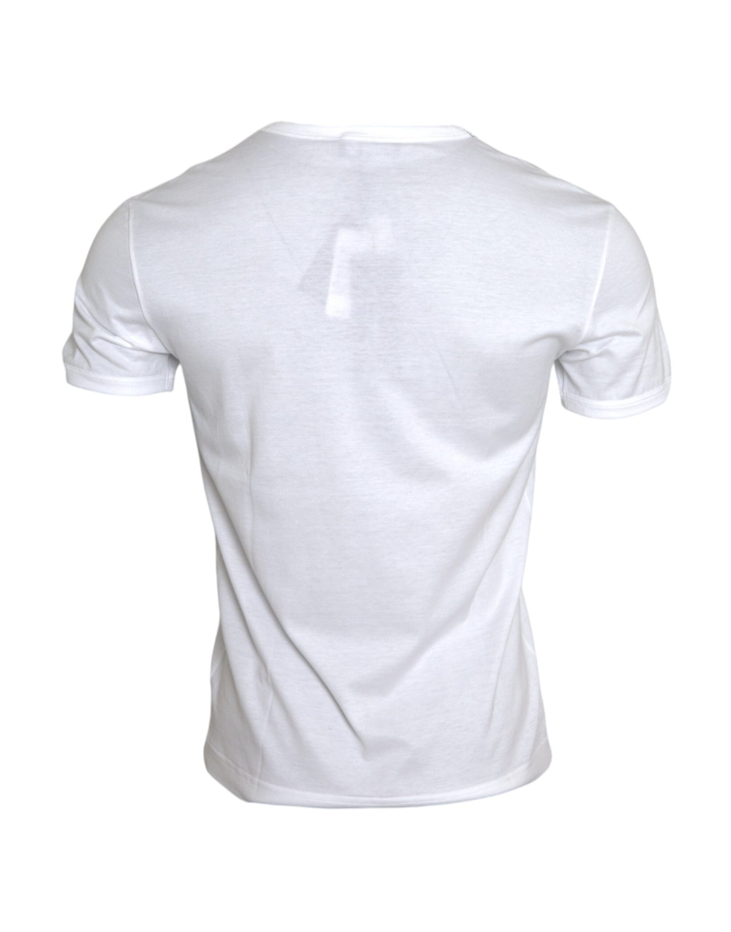 Camiseta de manga corta con bordado de logotipo blanco