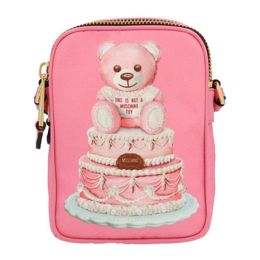 Pink Nylon Women Crossbody Bag