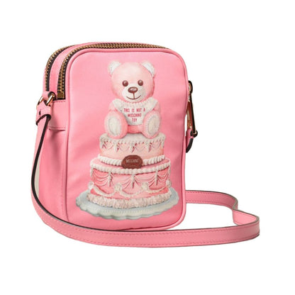 Bolso crossbody de nylon rosa para mujer