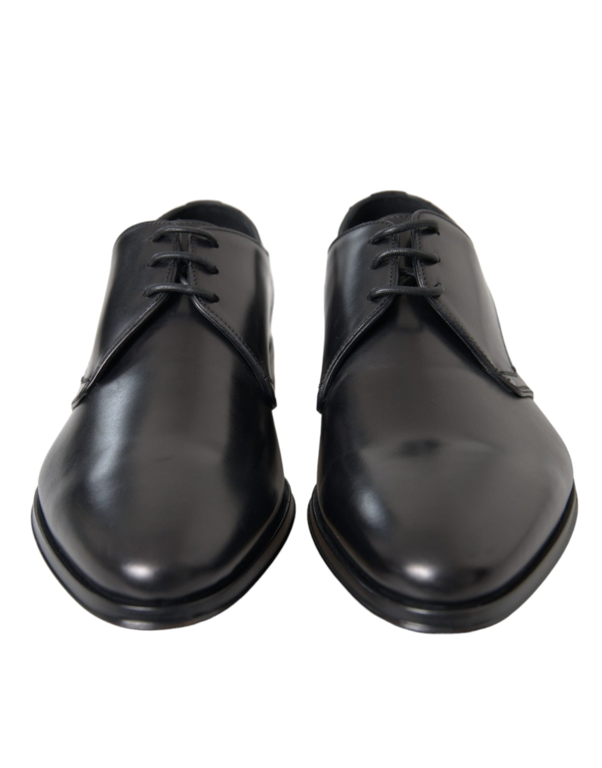 Zapatos formales Derby de cuero negro para hombre